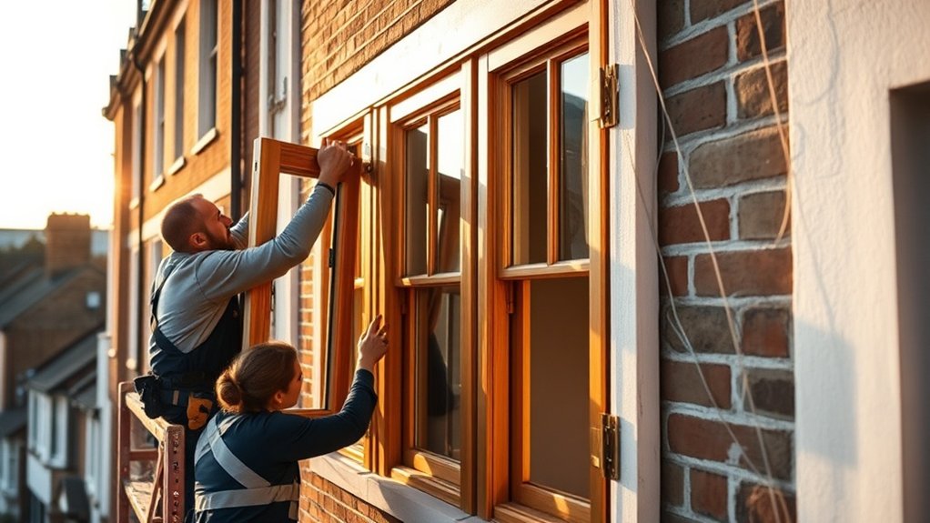 Wooden Window Installation Raynes Park