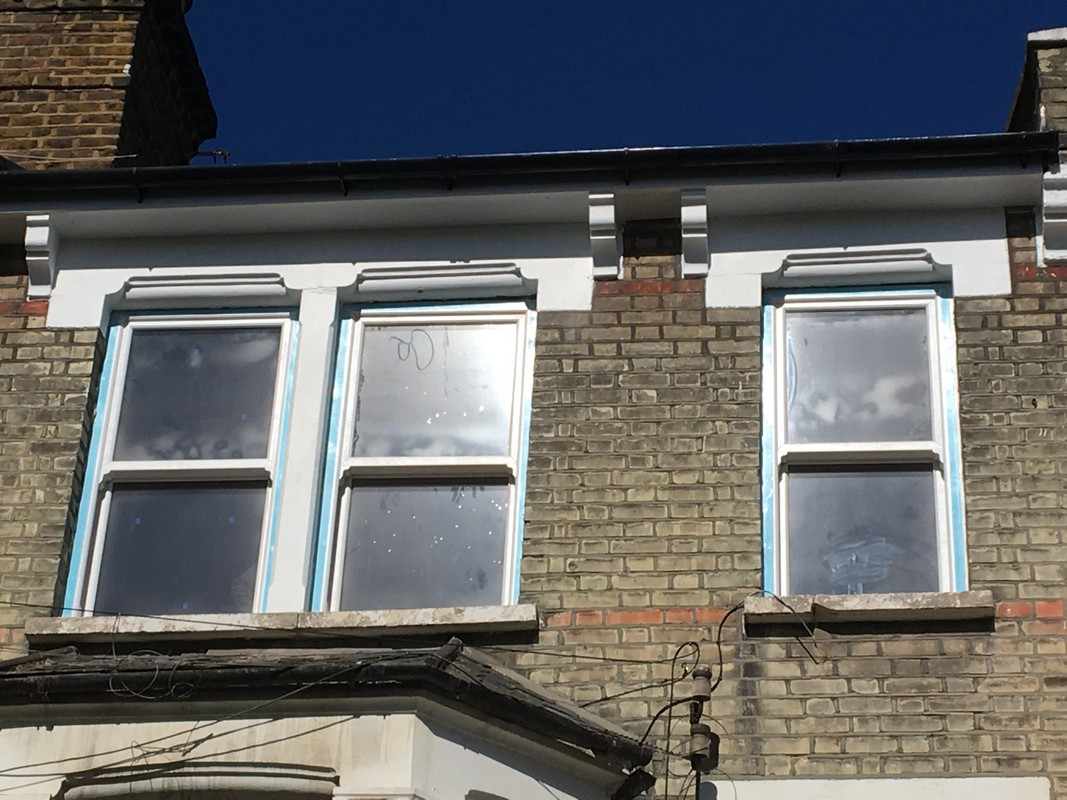 New uPVC sash windows fitted on Victorian terrace in Raynes Park